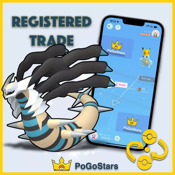 SHINY GIRATINA ORIGIN - Pokemon TRADE GO- Registered Trade - Read