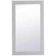 Elegant Decor Aqua 32" x 18" Wood Frame Bathroom Mirror in Gray