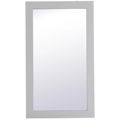 Elegant Decor Aqua 32" x 18" Wood Frame Bathroom Mirror in Gray - Picture 1 of 10