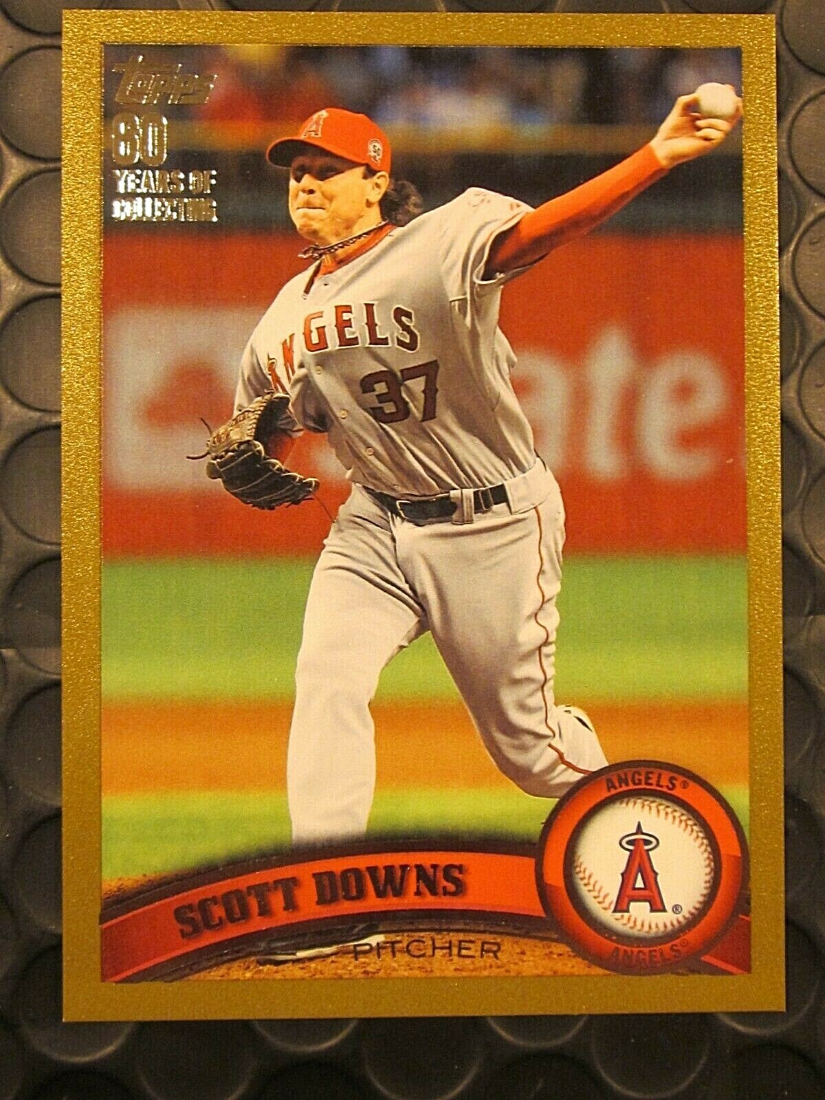 2011 TOPPS UPDATE #US101 SCOTT DOWNS GOLD BORDER 1276/2011 LOS ANGELES ANGELS
