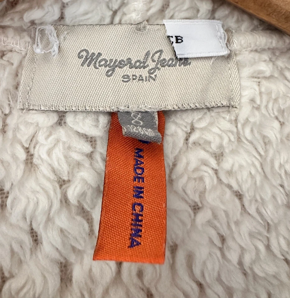 Chaqueta polar Mayoral abrigo con botones para niños talla 8 acogedora con capucha cálida Foto 3 de 3