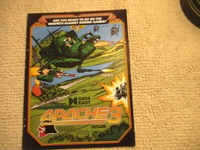 Original 1989 11- 8.5'' apache 3 data east   ARCADE video GAME FLYER     image