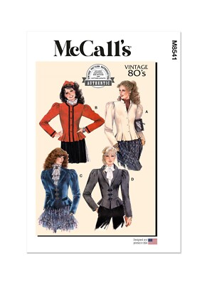 McCalls Schnittmuster M8541 - Vintage 80's - kurze Damenjacke, mit Schösschen