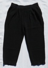 Vtg ST. JOHN Basics USA S 6 Santana Knit Pleated Tapered Pants Pull On Shrunk