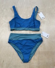knix 2 Pc Bikini top  full coverage Bikini Bottom Size L Santorini NWT