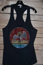 Led Zeppelin  rhinestone  bling racer back  tank top XS, S, M, L, XL,XXL