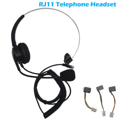 Call Center Bürotelefon Modulares Telefon-Headset RJ11 Voice Call Chat-Headset