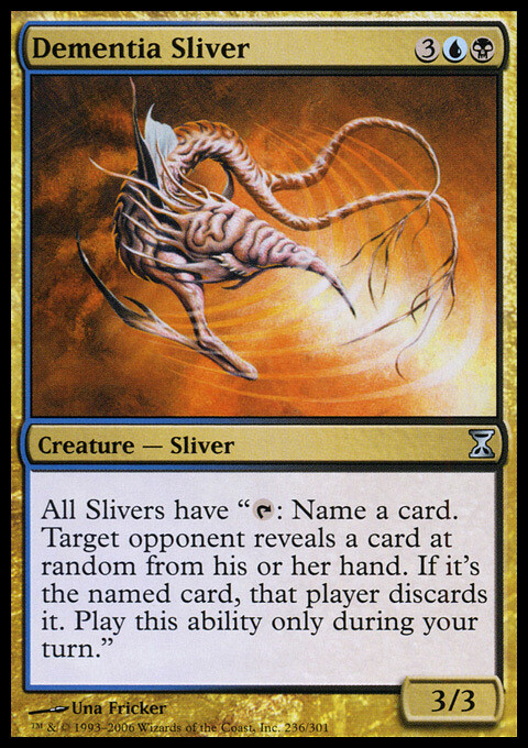 mtg sliver card draw Dementia Sliver NM, English MTG Time Spiral