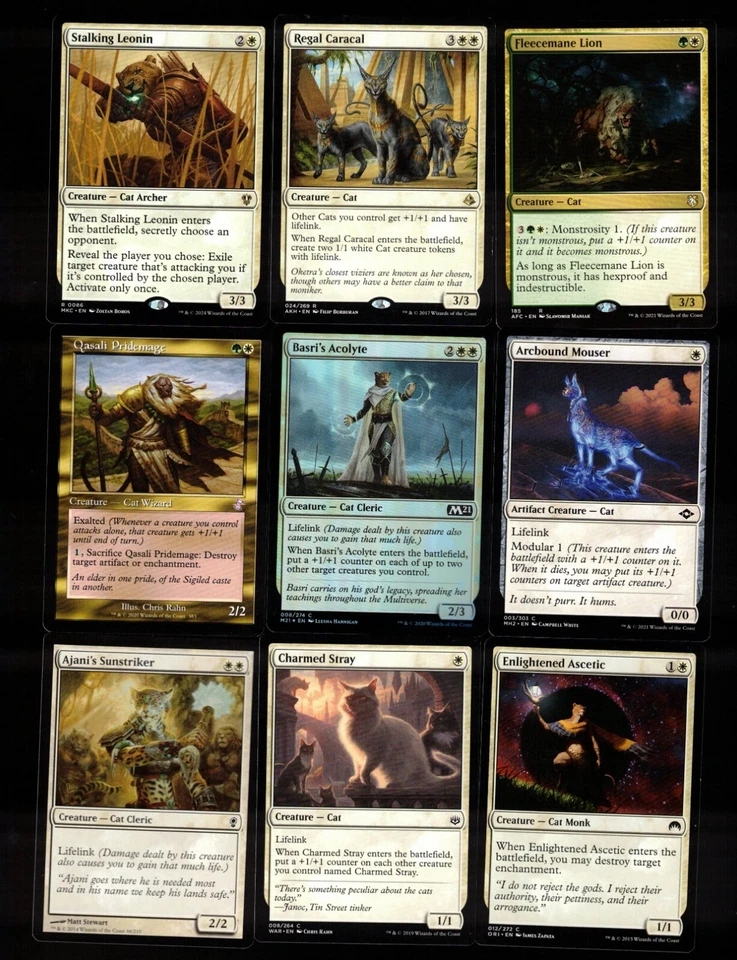 CATS!-100 Card Magic the Gathering Commander Deck-Rares-Mythics-MTG-Arahbo - Image 2 of 4