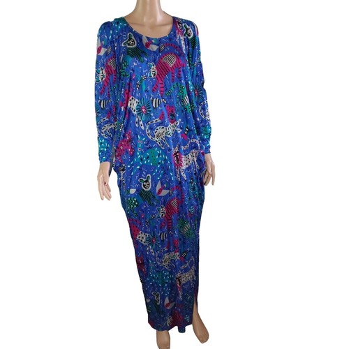 h trend silk dress H Trend Italy Silk Dress Vintage Silk Blend Lace Navy Blue S/M