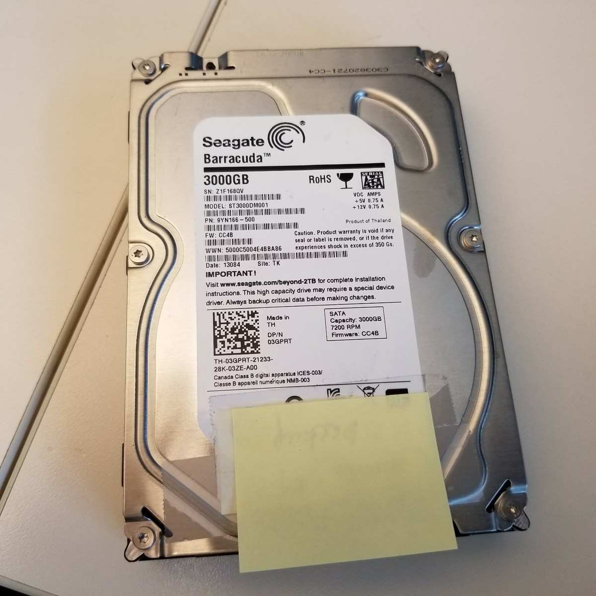 lot of 6 Seagate Desktop HDD ST3000DM001 3TB 64MB Cache SATA 6.0Gb  