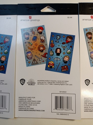 Harry Potter Stickers 480 Total, American Greetings Brand New. LOT OF 3 - Picture 7 of 8