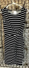Ann Taylor Loft Womens Dress Sz SP Sheath Sleeveless Black White spring summer