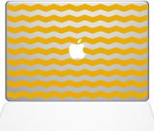 The Decal Guru Chevron Pattern Decal Vinyl Sticker, 13" MacBook Pro, Yellow
