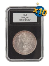10 Quickslab Coin Slabs 38mm For Large Silver Dollar Morgan Seated Trade Peace