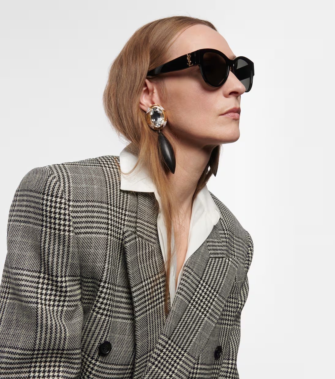 Saint Laurent Women Sunglasses Black Grey Square SLM3 002 BRAND NEW thumbnail 10