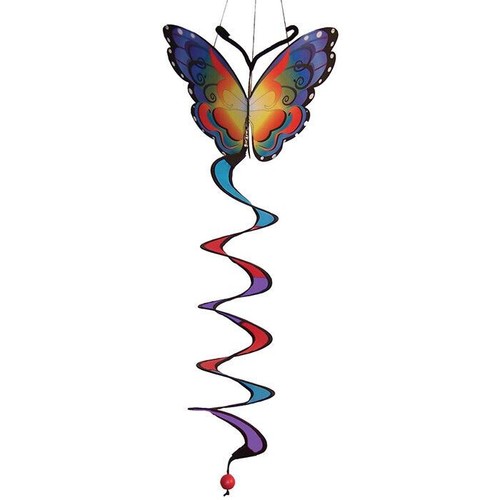 30” Long FANCY BUTTERFLY hanging WIND Spinner TWISTER garden décor – ITB-4288 - 第 1/1 張圖片