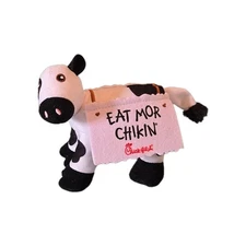 Chick-Fil-A "EAT MOR CHIKIN" Cow Plush Toy Factory 5" Collectible Toy Kids Food