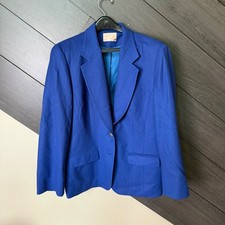 Pendleton Women's Vintage Virgin Wool Blazer Jacket Blue USA L Business Casual