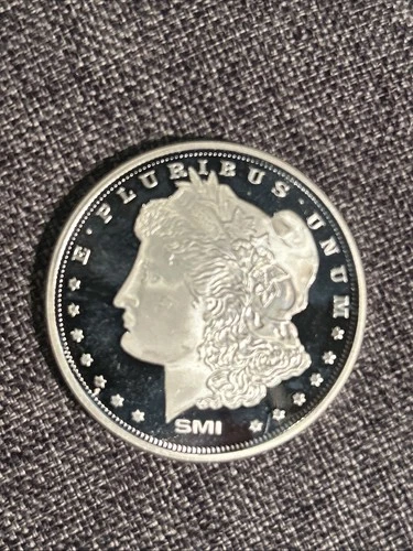 One Troy Ounce Oz  .999 Fine Silver Bullion Round - Morgan Dollar Look Alike