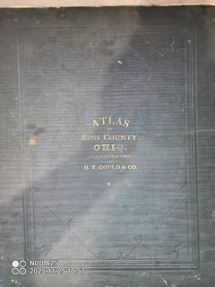 Vintage Complete 1875 H.T Gould Atlas of Ross County Ohio Illustrated History HC