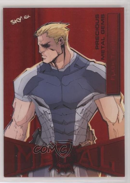 2022 Marvel Metal Universe Spider-Man PMG Red 43/100 Flash Thompson #27 09q5