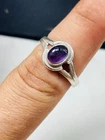Vintage silver and amethyst ring UK size O/P used