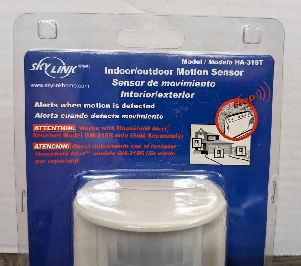 Skylink Household Alert Motion Sensors Derector HA-318T Indoor Outdoor White NEW - Image 2 of 4