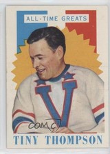 1960-61 Topps Tiny Thompson #55 HOF q4n