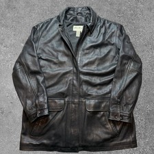 Vintage Eddie Bauer Women s Size XL Tall Black Leather Jacket Y2K 90s Coat EUC