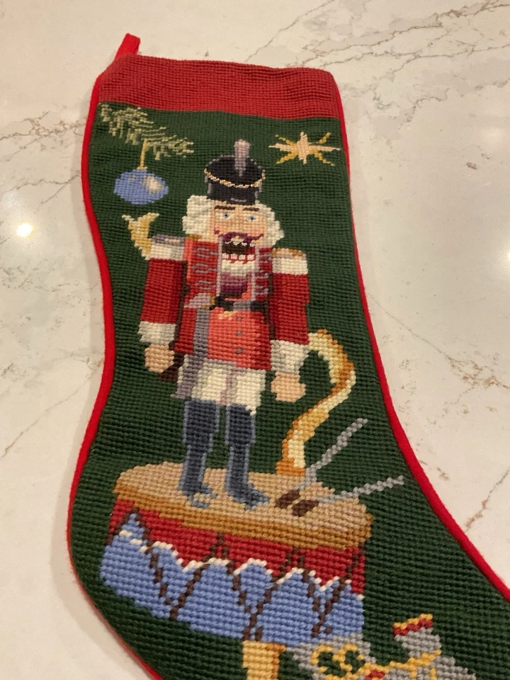 Medias de Navidad vintage de punta de aguja juguete soldado Foto 3 de 3