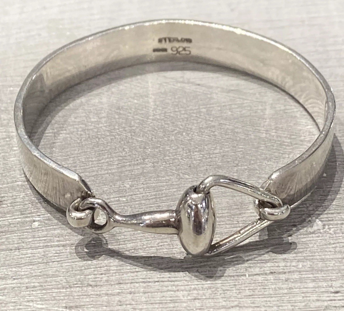 925 Sterling Silver Equestrian Snaffle Bit Horse … - image 2