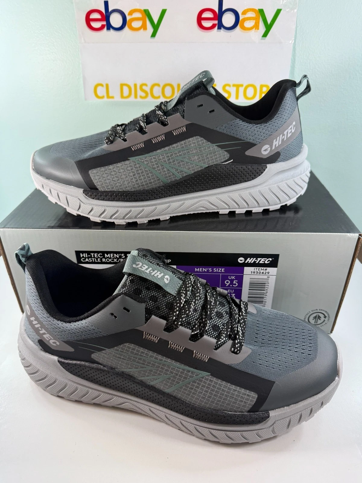 NEW Hi-Tec Men's Shoe Castle Rock/ Microchip/ Black - FREESHIP