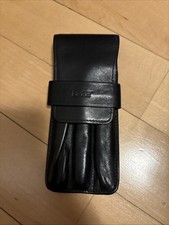 BREE Stifte Etui Aus Leder Schwarz für 3 Stifte Stiftetui