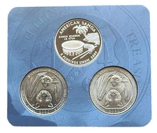American Samoa -3 pc set-1 Proof & 2 National Park Quarters