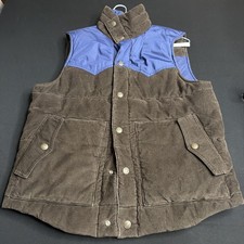 VinTagE LEVI VEST BLUE BROWN CORD VEST M no denim jacket