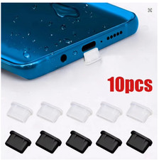 10 pcs Type-C Silicone Dust Plugs Phone USB Charging Port Protector Cover Type C