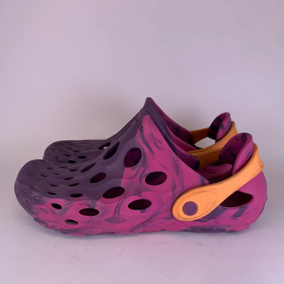 Merrell Youth HYDRO MOC Rosa Púrpura Goma Zapatos para Agua Sandalias Sin Cordones Talla 7 Foto 3 de 4