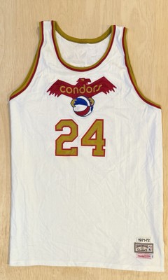 Vintage Mitchell & Ness ABA Pittsburgh Condors Mike Lewis #24 Basketball Jersey 