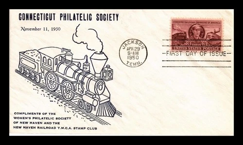 DR JIM STAMPS US COVER RAILROAD ENGINEERS FDC SCOTT 993 CONNECTICUT PHILATELIC