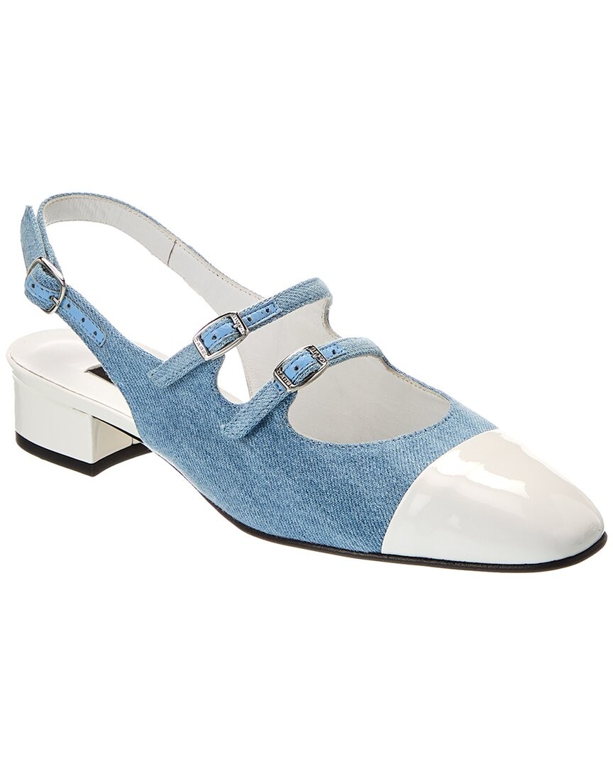 Женские туфли-лодочки Carel Paris Abricot из денима и лакированной кожи