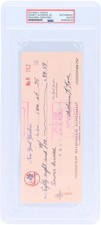 Sandy Alomar Jr. New York Yankees Signed Check February 24, 1975 - PSA 84855635