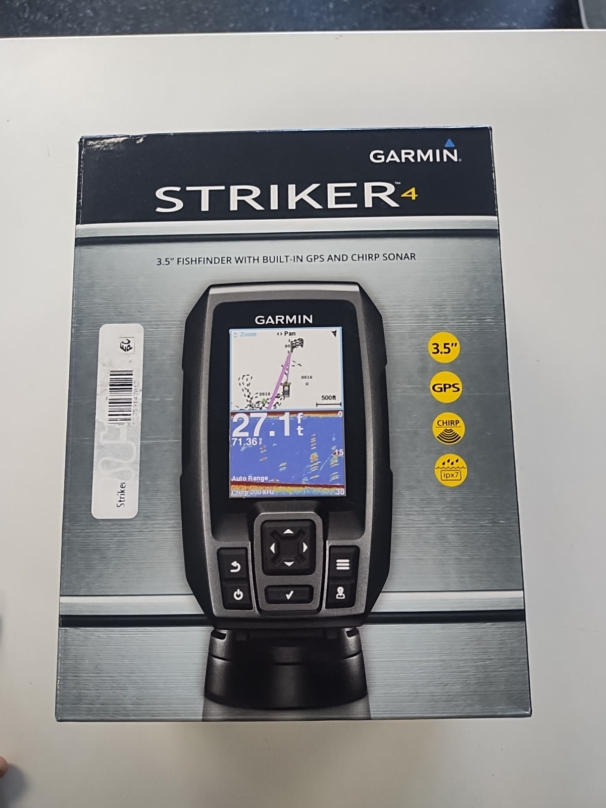 Sondeur GPS Garmin Striker 4 - Portable, écran Couleur, 77/200 KHz, Modèle 010-01550-00, Neuf