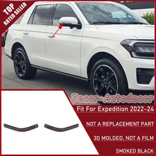 Smoky Black Mirror Turn Signal Light Lamp Trim Cover For Ford Expedition 2022-24