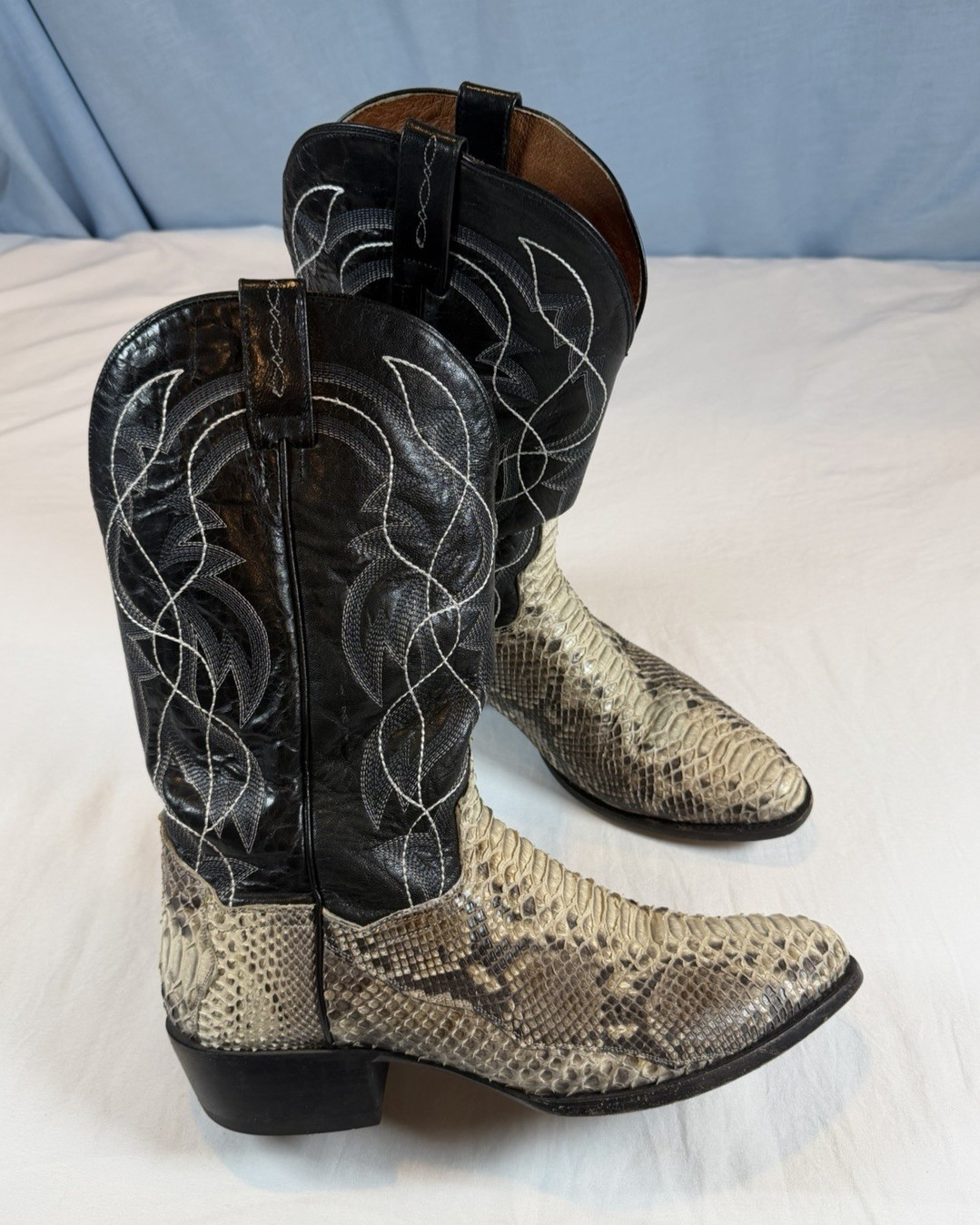 Dan Post Mens 12 Manning Python Cowboy Boots Genu… - image 1