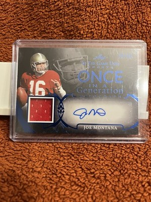 2020 Leaf In The Game Used Sports - #OG-JM1 Joe Montana Bookend Patch Auto 15/15