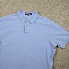 Polo Ralph Lauren Polo Shirt Mens XL Blue Pony Preppy Short Sleeve Collared