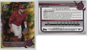 2022 Bowman Chrome Draft Sapphire Edition Yellow /99 Sonny DiChiara #BDC-16