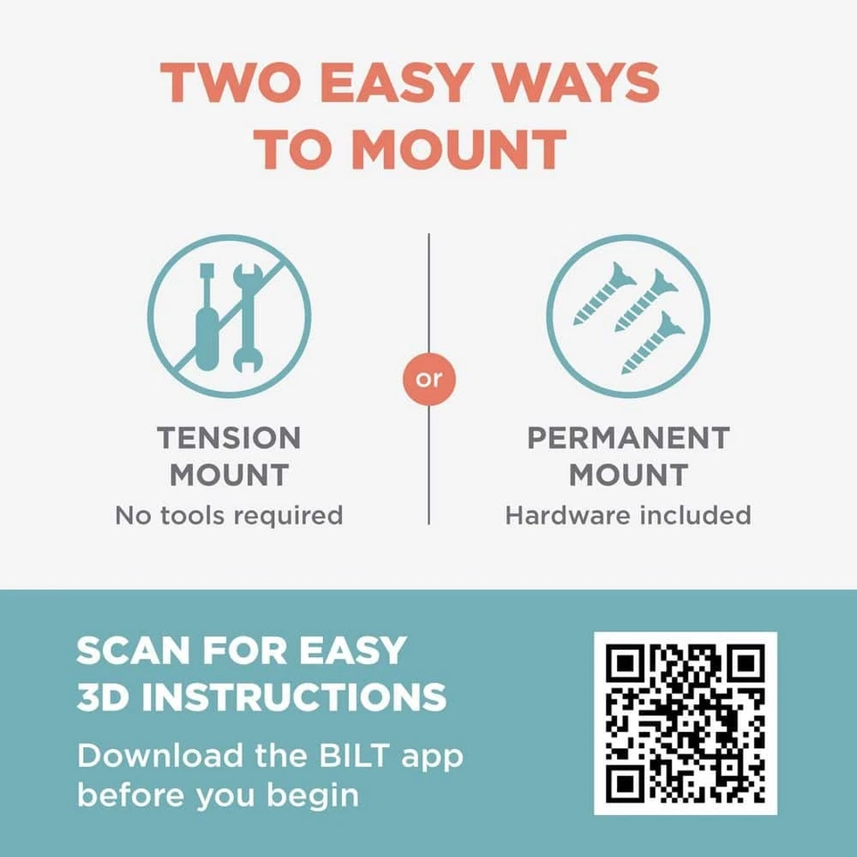 Barra de ducha curva Zenna Home NeverRust 40" doble montaje aluminio níquel satinado Foto 4 de 4