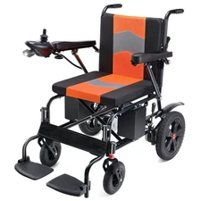 Lightweight Foldable Electric Wheelchair with Extended and Widened Armrests